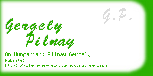 gergely pilnay business card